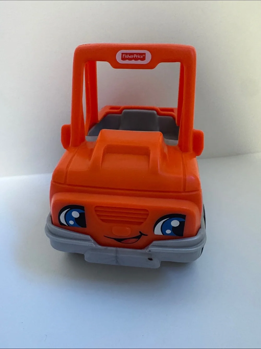 Fisher-Price Little People Orange Smiley Push Car Toy